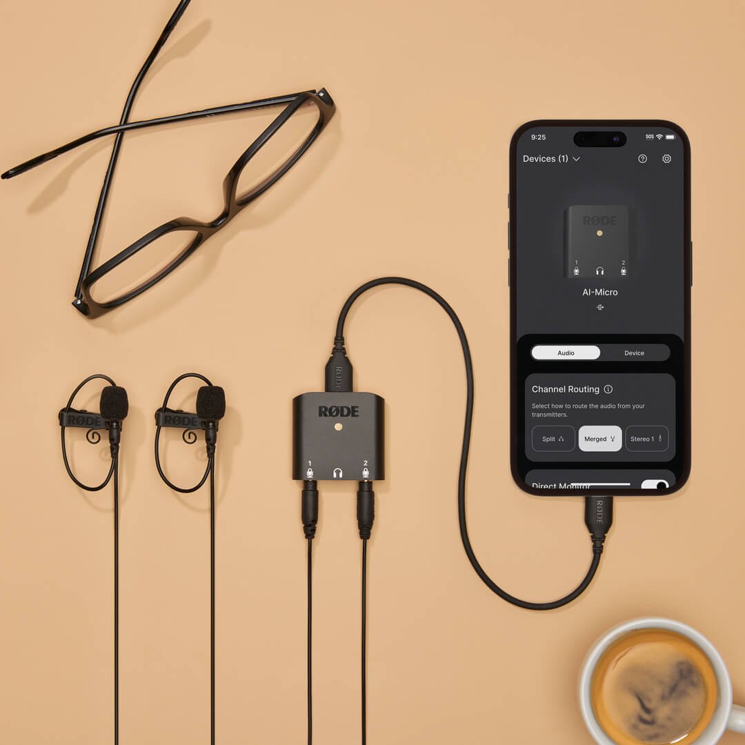 RØDE AI-Micro واجهة صوت ثنائية القناة محمولة مع مدخلين 3.5mm ومخرج سماعات - صورة 7