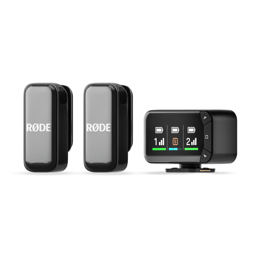 WIRELESS MICRO CAMERA KIT — ميكروفونان لاسلكيان مدمجان وعلبة شحن محمولة - صورة 1